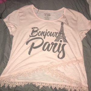 Pink short sleeve “Paris” shirt
